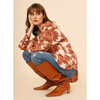 Women's Elisabetta Floral Print Oversized Shirt, Cemille Fig - Blouses - 5