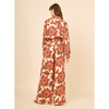 Women's Siinatra Floral Print Wide Leg Pant, Cemille Fig - Pants - 6