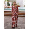 Women's Elisabetta Floral Print Oversized Shirt, Cemille Fig - Blouses - 6