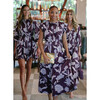 Women's Harlow Double Ruffle Sleeve Midi Dress, Maira Bordeaux - Dresses - 6