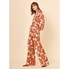 Women's Siinatra Floral Print Wide Leg Pant, Cemille Fig - Pants - 7