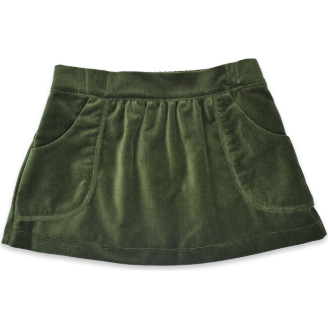 Isabella Skirt, Green Velvet