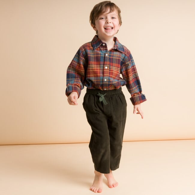 Boys Shirt,  Rust Plaid - Shirts - 3