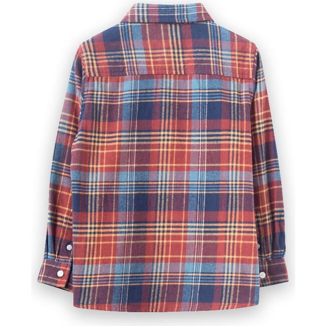 Boys Shirt,  Rust Plaid - Shirts - 4