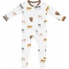 Zippered Footie, Moo - Footie Pajamas - 1 - thumbnail