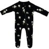 Zippered Footie, Midnight Magnolia - Footie Pajamas - 1 - thumbnail