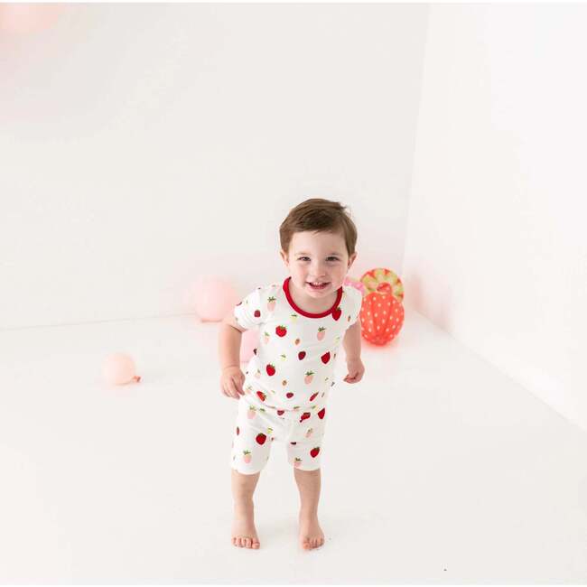 Sleeve Sleeve Toddler Pajama, Strawberry - Pajamas - 3