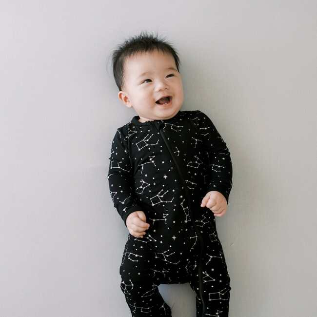 Zippered Footie, Midnight Constellation - Footie Pajamas - 3