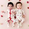 Zippered Footie, Strawberry - Footie Pajamas - 3
