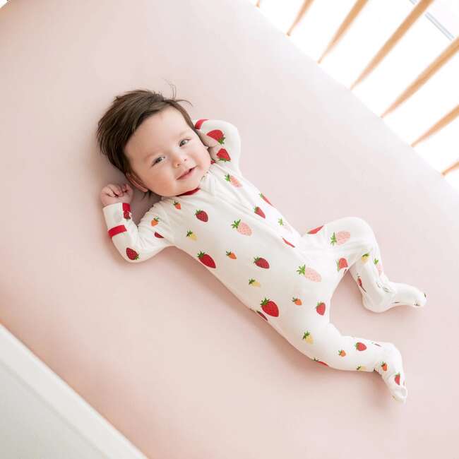 Zippered Footie, Strawberry - Footie Pajamas - 4