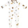 Zippered Footie, Moo - Footie Pajamas - 4