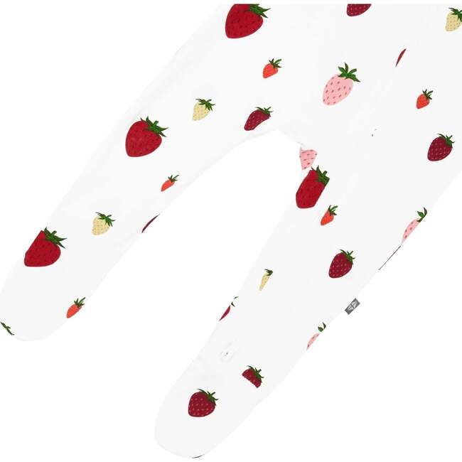 Zippered Footie, Strawberry - Footie Pajamas - 7