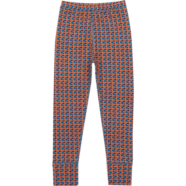 Ribbed Cuff Legging, Atlantic Lattice - Leggings - 1