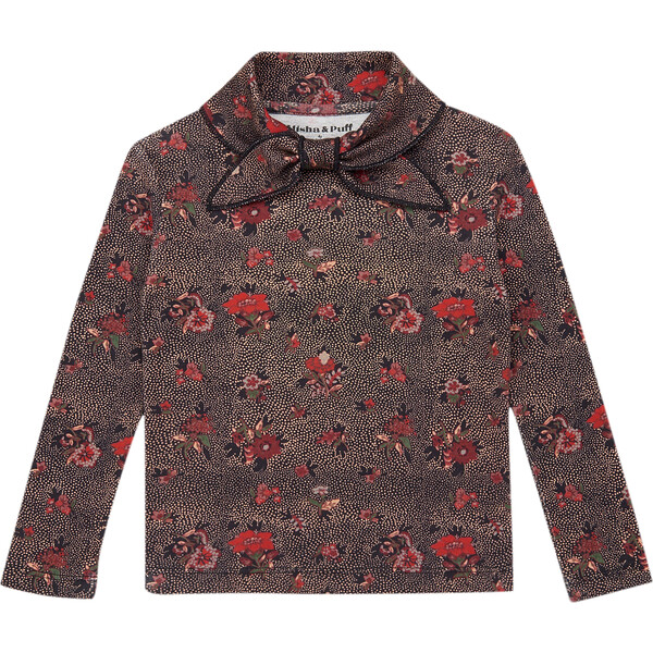 Scout Holyoke Floral Print Built-In Kerchief Top, Licorice