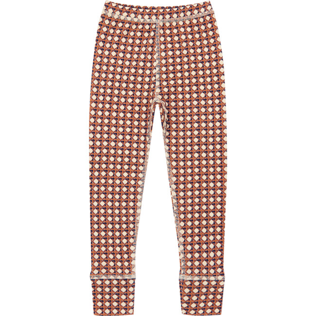 Ribbed Cuff Legging, Buff Lattice - Leggings - 1