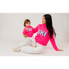 Ski Knit Crew Neck Sweater, Pink Lady - Sweaters - 2