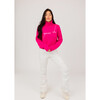 Women's Apres Ski Knit Cropped Turtleneck Sweater, Hot Pink - Sweaters - 2
