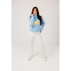 Women's Retro Ski Knit Cropped Turtleneck Sweater, Blue - Sweaters - 2