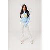 Women's Retro Ski Knit Cropped Turtleneck Sweater, Blue - Sweaters - 3