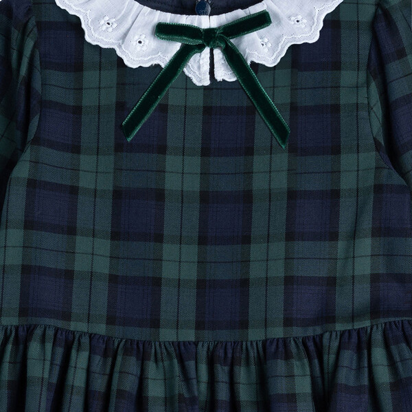 slim fit dress slacks Holly Jolly Hi-Lo Plaid Holiday Dress – Mia Belle Girls main image 1