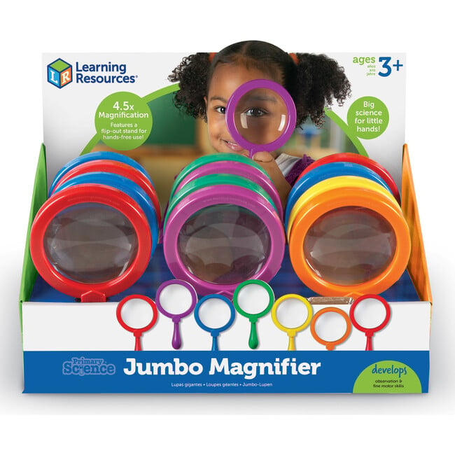 Primary Science™ Jumbo Magnifiers, Set of 12 in Display - STEM Toys - 3