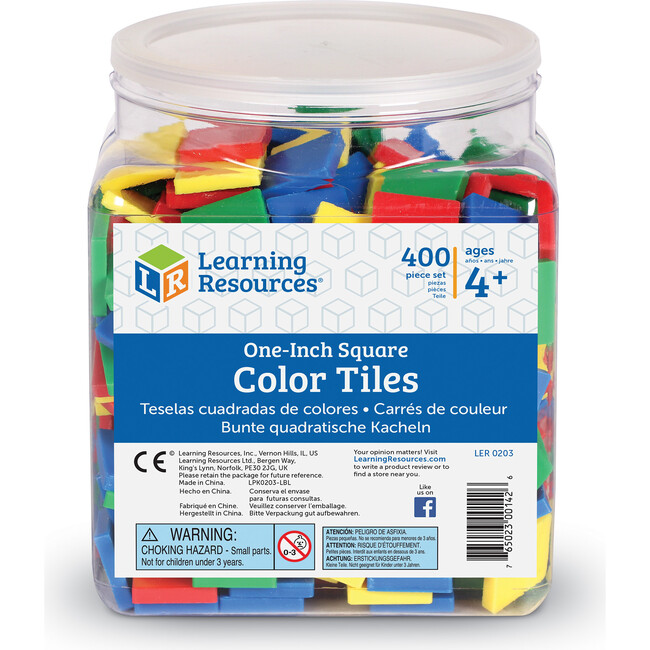 Square Color Tiles, Set of 400 - STEM Toys - 3