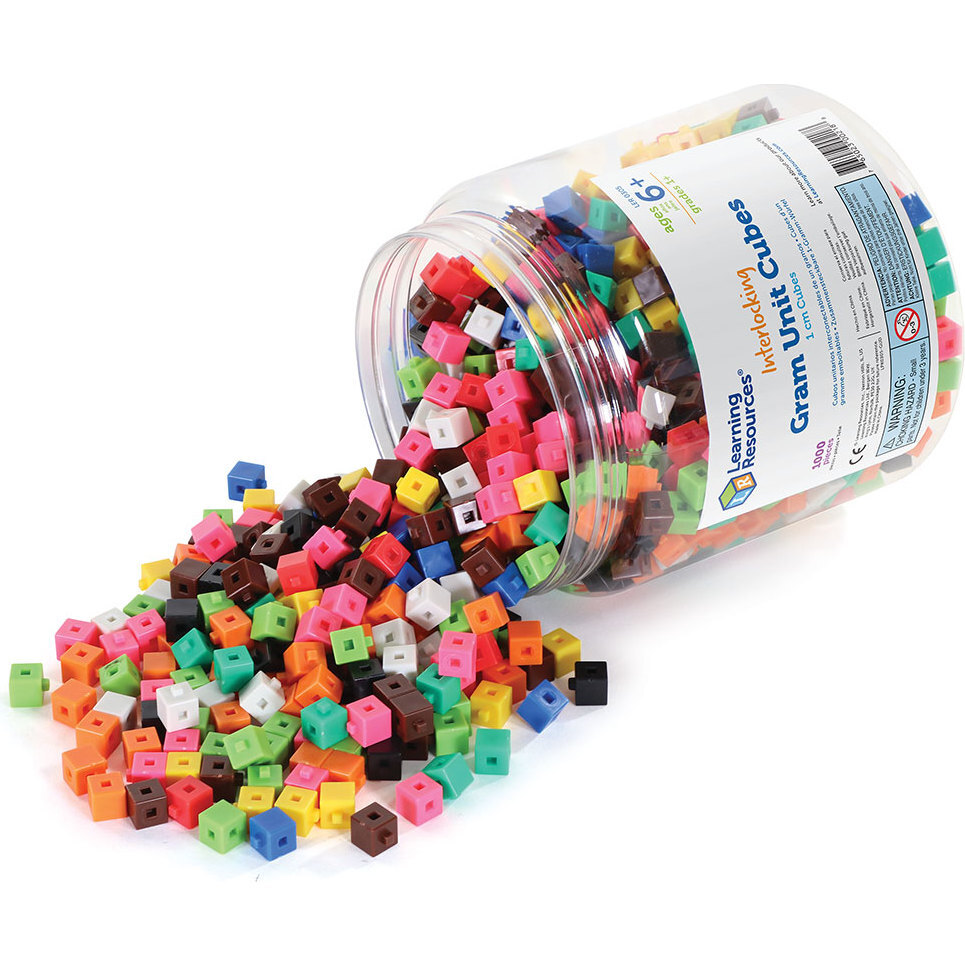 Interlocking Centimeter Cubes, Set of 1000 - STEM Toys - 1