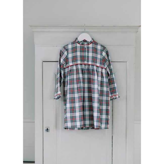 Navidad Tartan Nightgown, Ivory - Nightgowns - 2