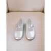 Leather Girl Mary Jane Shoes, Silver - Mary Janes - 2