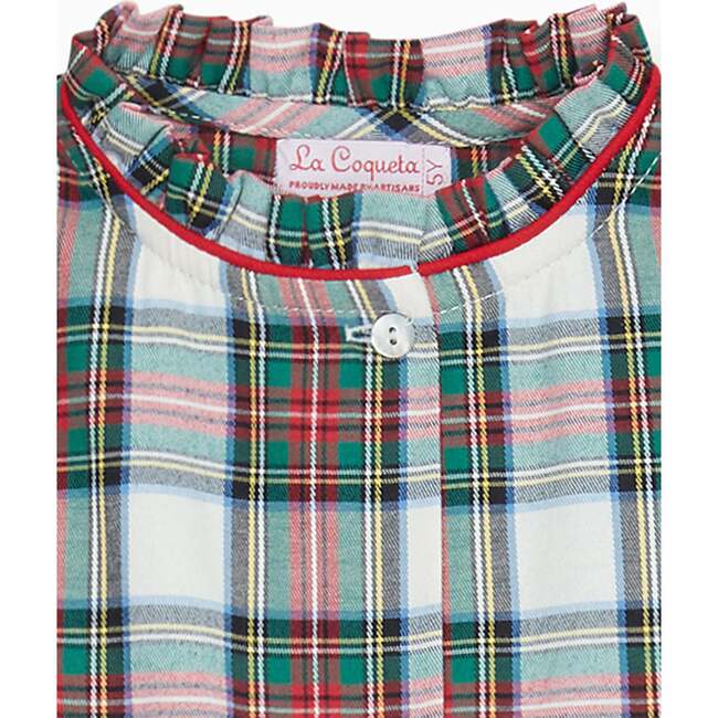 Navidad Tartan Nightgown, Ivory - Nightgowns - 3