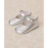 Leather Baby Mary Jane Shoes, Silver - Mary Janes - 3