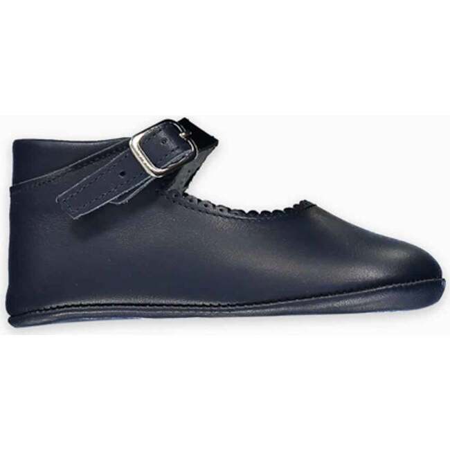 Leather Baby Mary Jane Shoes, Navy - Mary Janes - 3