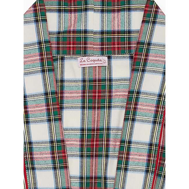 Justino Kids Robe, Ivory Tartan - Pajamas - 3