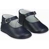 Leather Baby Mary Jane Shoes, Navy - Mary Janes - 4