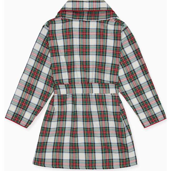 Justino Kids Robe, Ivory Tartan - Pajamas - 4