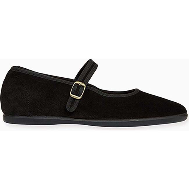 Suede Girl Mary Jane Shoes, Black - Mary Janes - 4