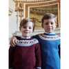 Fair Isle Merino Kids Jumper, Dusty Blue - Sweatshirts - 2