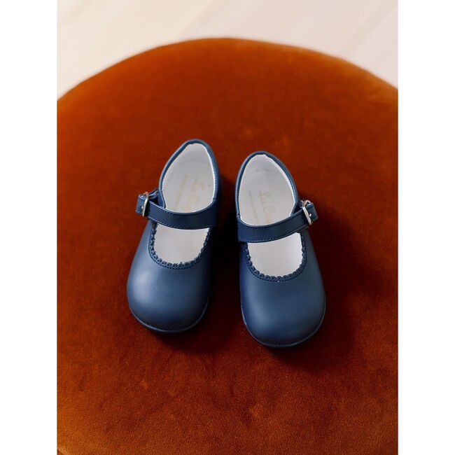 Leather Baby Mary Jane Shoes, Navy - Mary Janes - 5