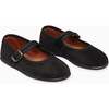 Suede Girl Mary Jane Shoes, Black - Mary Janes - 5