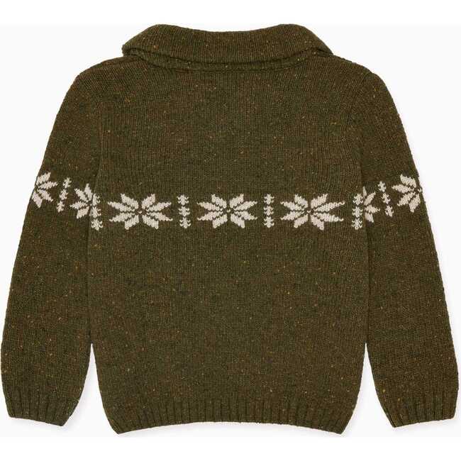 Goyo Fair Isle Merino Kids Jumper, Dark Green - Sweatshirts - 4