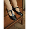Girl T-Bar Shoes, Patent Black - T-Straps - 6