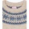 Fair Isle Merino Kids Jumper, Beige - Sweatshirts - 4