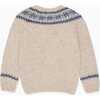 Fair Isle Merino Kids Jumper, Beige - Sweatshirts - 5