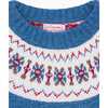 Fair Isle Merino Kids Jumper, Dusty Blue - Sweatshirts - 3