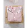 Fair Isle Merino Cardigan, Pink - Cardigans - 2