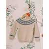 Fair Isle Merino Kids Jumper, Beige - Sweatshirts - 6