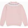 Fair Isle Merino Cardigan, Pink - Cardigans - 4
