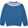 Fair Isle Merino Kids Jumper, Dusty Blue - Sweatshirts - 4