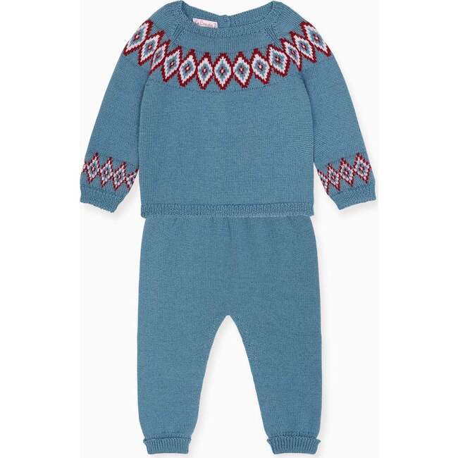 Fair Isle Merino Baby Gift Box Set, Blue - Mixed Gift Sets - 2