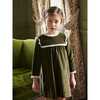 Carolina Girl Velvet Empire Dress, Green - Dresses - 2